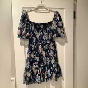 Wilfred Aritzia Floral Off-Shoulder or Puff Sleeve Dress